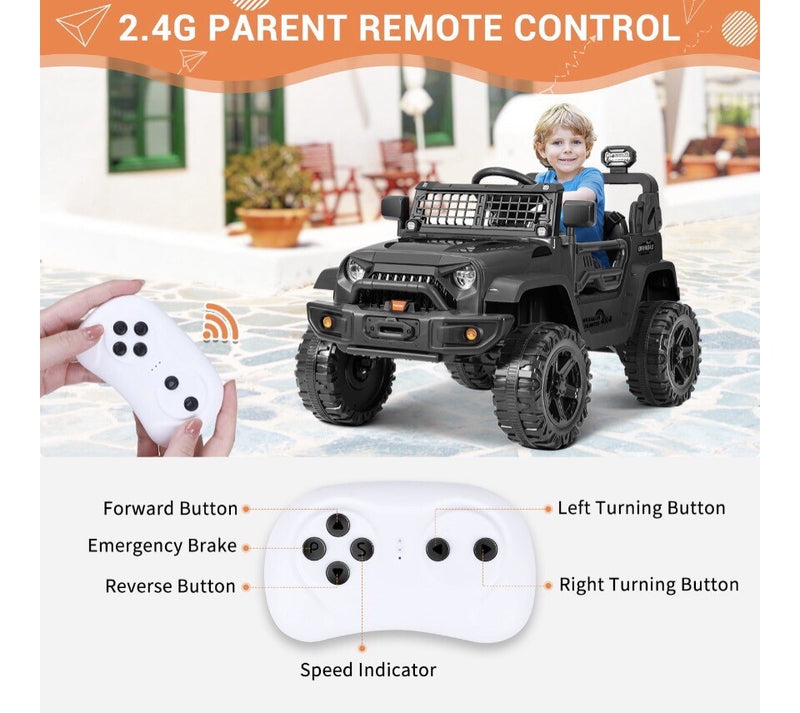 12V Kids Electric Ride-On Truck Toy Car with Remote Control Magic Cars 5