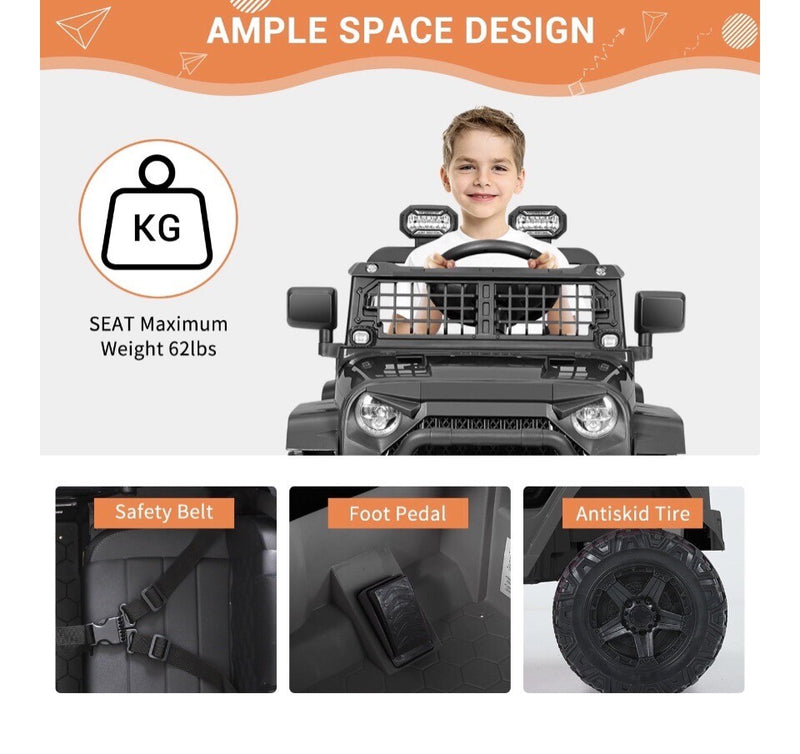 12V Kids Electric Ride-On Truck Toy Car with Remote Control Magic Cars 7