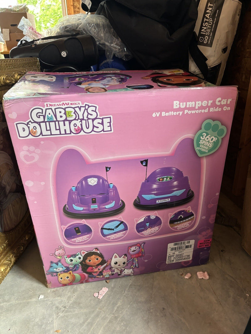 Gabby’s Dollhouse 6V Electric Battery-Powered Bumper Ride-On Car Magic Cars 1