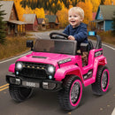 12V Pink Remote Control Ride-On Truck for Kids with LED Lights, Music, and Adjustable Speeds Magic Cars 1