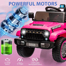 12V Pink Remote Control Ride-On Truck for Kids with LED Lights, Music, and Adjustable Speeds Magic Cars 6