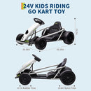 24V Electric Drift Go Kart for Kids Ages 8-12 with Dual 300W Motors, 8MPH, Supports Up to 175lbs Magic Cars 4