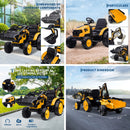 24V 3-in-1 Remote Control Kids Ride-On Tractor Excavator - 66 LB Magic Cars 1