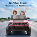 Garvee 24V Pink 2-Seater 4WD Ride-On Truck with Remote Control, Music, and LED Lights for Kids Ages 3-8 Magic Cars 3