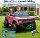 Garvee 24V Pink 2-Seater 4WD Ride-On Truck with Remote Control, Music, and LED Lights for Kids Ages 3-8 Magic Cars 6