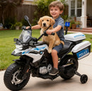 Ride P Series 12V BMW Kids Police Motorcycle: Dual Speed, LED Lights Magic Cars 1