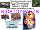 14/79 Teeth Gear #2 and #7R for Power Wheels Gearbox Compatible with Jeeps and Dune Models