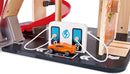 Gearhead Stunt Garage Wooden Playset with Car Parking and Elevator for Kids Magic Cars 6