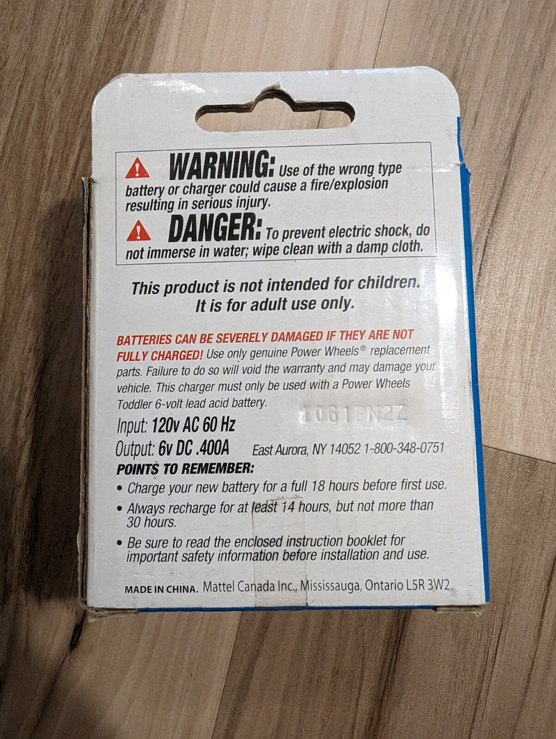 6V Toddler Ride-On Battery Charger for Fisher-Price Power Wheels Magic Cars 2