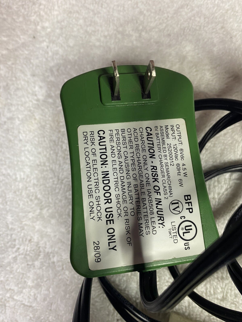 6V 4.5W AC Charger Adapter with Battery Connector for Peg Perego Ride-On Toys Magic Cars 4