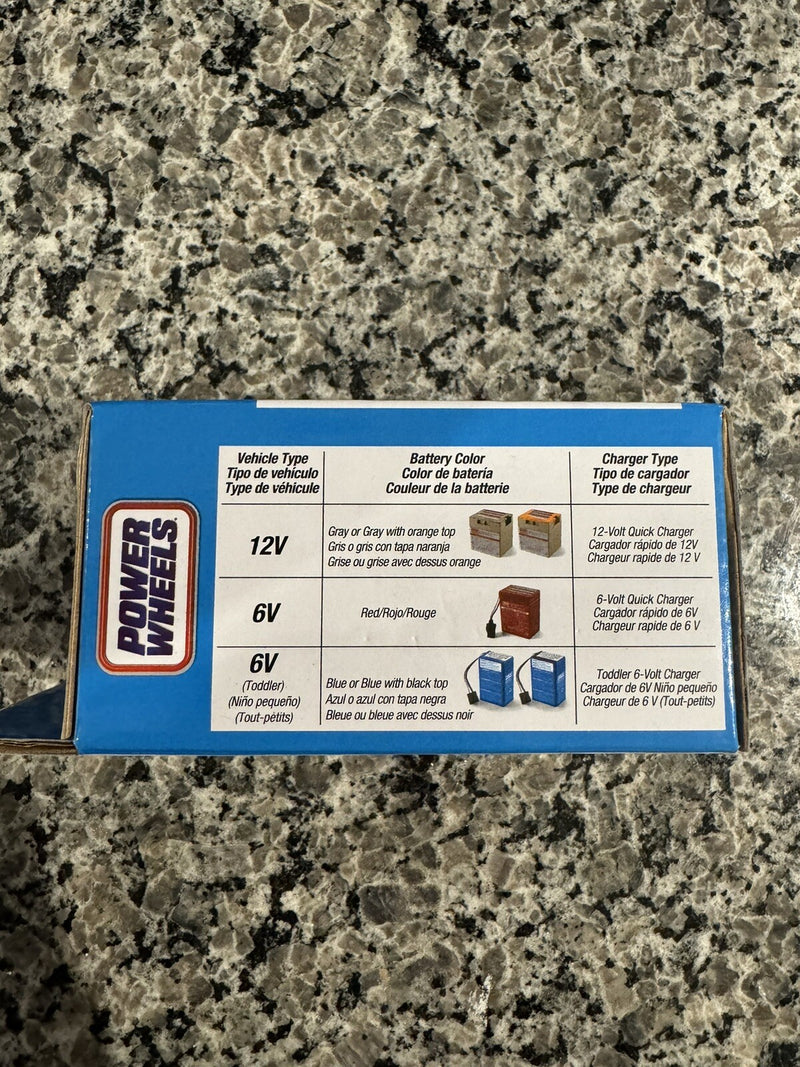 Power Wheels 6V Blue Battery and Charger Set Model 00801-1781 Magic Cars 2