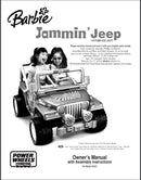 Power Wheels Owner Manual H3427 for Barbie Jammin' Jeep Model H3427-0920 Magic Cars Variant 0