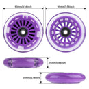 Gladeer 90mm Polyurethane Replacement Wheels for Wiggle Cars - Purple Magic Cars 3