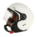 Gloss White 3/4 Helmet with Shield - DOT