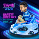 6V Battery-Powered Blue Bumper Car Ride-On with 3 Light Patterns for Ages 1.5+ Magic Cars 3
