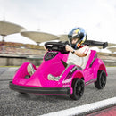 6V Battery-Powered Kids Ride-On Kart with Remote Control and Safety Belt Pink Magic Cars 2