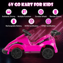 6V Battery-Powered Kids Ride-On Kart with Remote Control and Safety Belt Pink Magic Cars 5