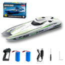 High-Speed Waterproof Remote Control Boat with Dual Batteries, 2.4GHz, White Magic Cars Variant 0