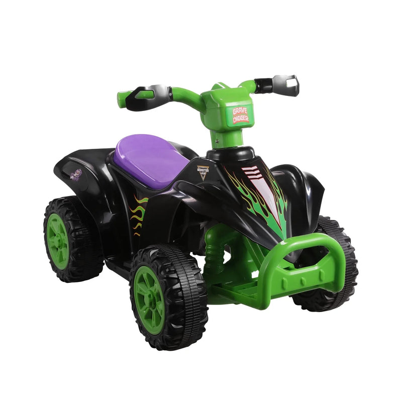 Grave Digger 6V Battery-Powered Monster Truck Quad for 18+ Month Kids Magic Cars 3