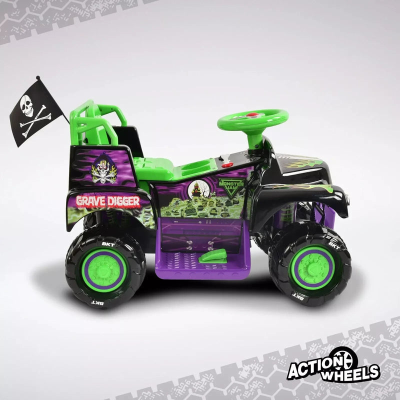 Grave Digger 6V Battery-Powered Monster Truck with Sound Effects for Ages 1.5+ Magic Cars 4