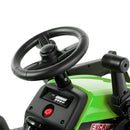 12V Green Electric Ride-On Excavator with Remote Control for Kids Magic Cars 12