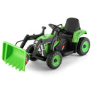12V Green Electric Ride-On Excavator with Remote Control for Kids Magic Cars 20