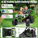 Green 24V Electric UTV Truck for Kids with 3 Speed Options and Remote Control Magic Cars 3