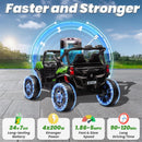 Green 24V Electric UTV Truck for Kids with 3 Speed Options and Remote Control Magic Cars 5