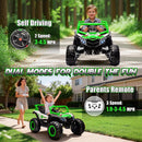 Green 24V Kids 4WD Electric UTV Ride-On Car with Remote and LED Music Magic Cars 4