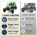 Green 24V Kids 4WD Electric UTV Ride-On Car with Remote and LED Music Magic Cars 7