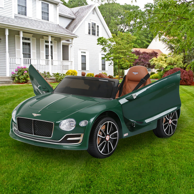 Green Bentley-Style 12V Electric Ride-On Toy Car with Remote Control Magic Cars 0