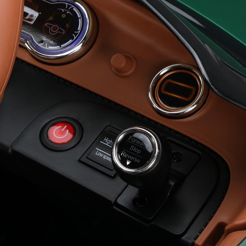 Green Bentley-Style 12V Electric Ride-On Toy Car with Remote Control Magic Cars 11