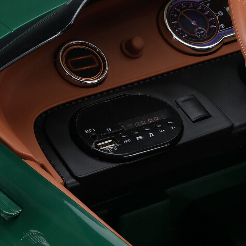 Green Bentley-Style 12V Electric Ride-On Toy Car with Remote Control Magic Cars 8