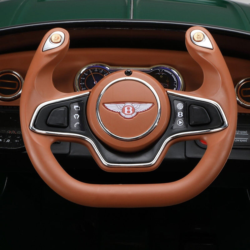 Green Bentley-Style 12V Electric Ride-On Toy Car with Remote Control Magic Cars 9