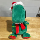 Festive Plush Dinosaur with Santa Hat and Red Scarf Magic Cars Variant 0