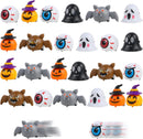 Assorted 24-Pack Halloween Pull Back Cars Featuring Ghosts, Pumpkins, Eyeballs, and Bats for Kids Magic Cars 1