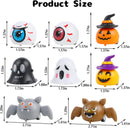Assorted 24-Pack Halloween Pull Back Cars Featuring Ghosts, Pumpkins, Eyeballs, and Bats for Kids Magic Cars 2