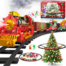 Illuminated Christmas Train Set with Smoke, Sound, and Music Magic Cars Variant 0