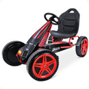Hurricane Racing Go Kart with Low Profile Rubber Tires and Handbrake Design in Red Magic Cars 0