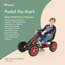 Hurricane Racing Go Kart with Low Profile Rubber Tires and Handbrake Design in Red Magic Cars 1