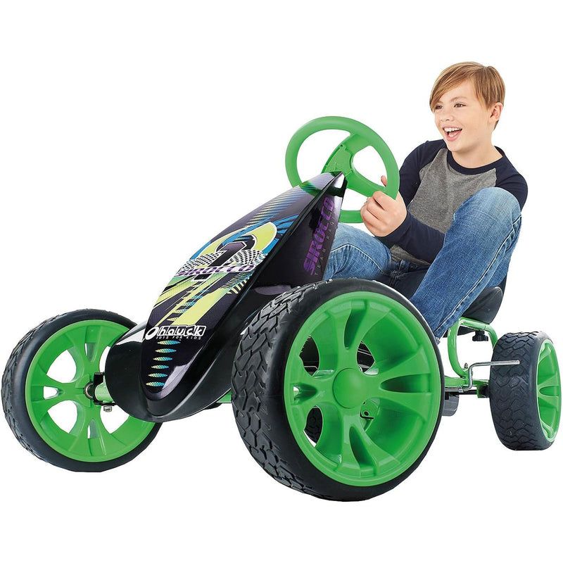 Sirocco Racing Clutch-Free Go-Kart with Low Profile Rubber Tires in Green Magic Cars 1