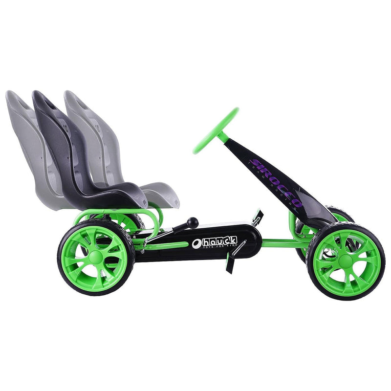Sirocco Racing Clutch-Free Go-Kart with Low Profile Rubber Tires in Green Magic Cars 2