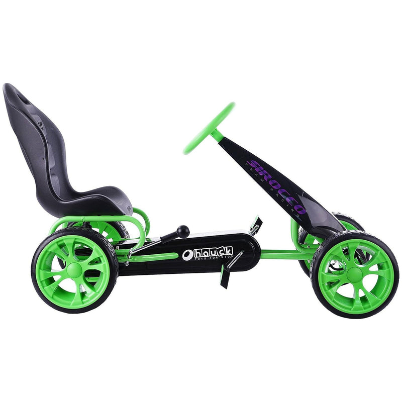 Sirocco Racing Clutch-Free Go-Kart with Low Profile Rubber Tires in Green Magic Cars 3