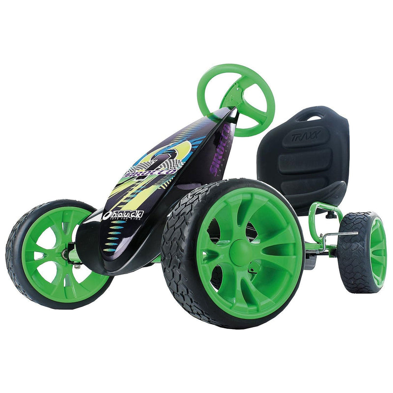 Sirocco Racing Clutch-Free Go-Kart with Low Profile Rubber Tires in Green Magic Cars Variant 0