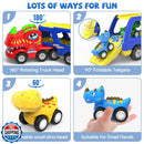 5-in-1 Toddler Dinosaur Vehicle Toy for Boys Ages 1-5 Years Magic Cars 4