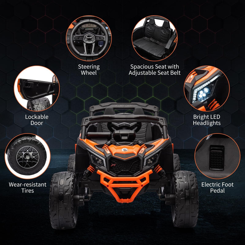 12V 4WD Electric Off-Road Kids Ride-On UTV with Remote Control Magic Cars 12