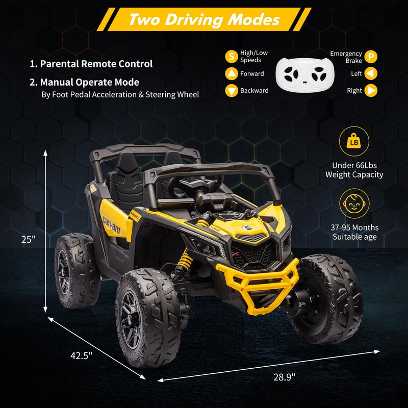 12V 4WD Electric Off-Road Kids Ride-On UTV with Remote Control Magic Cars 4
