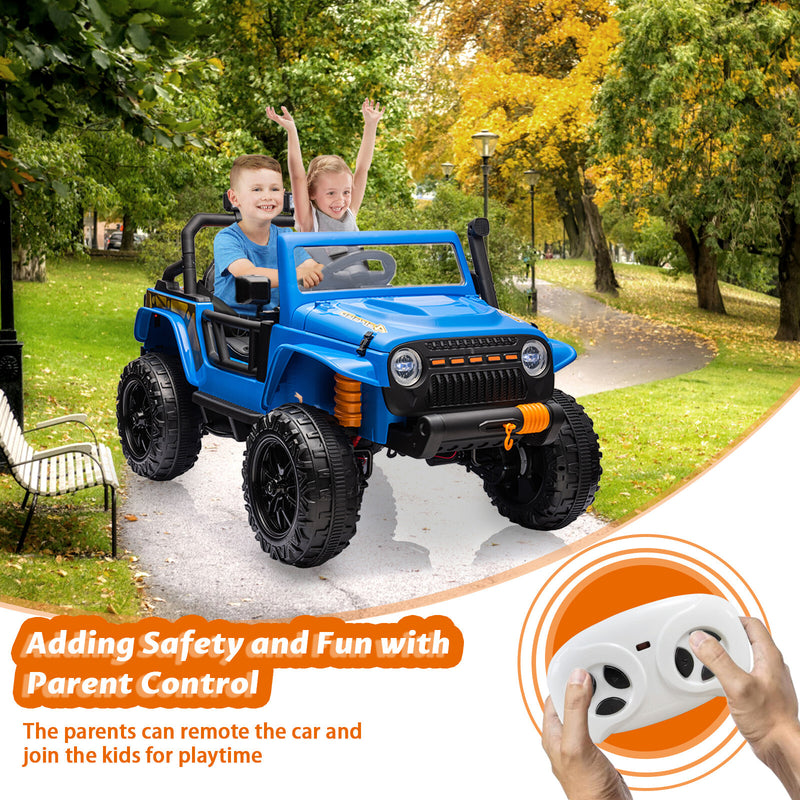 24V Electric Kids Ride-On Truck Car with Remote Control 2-Seater Magic Cars 3