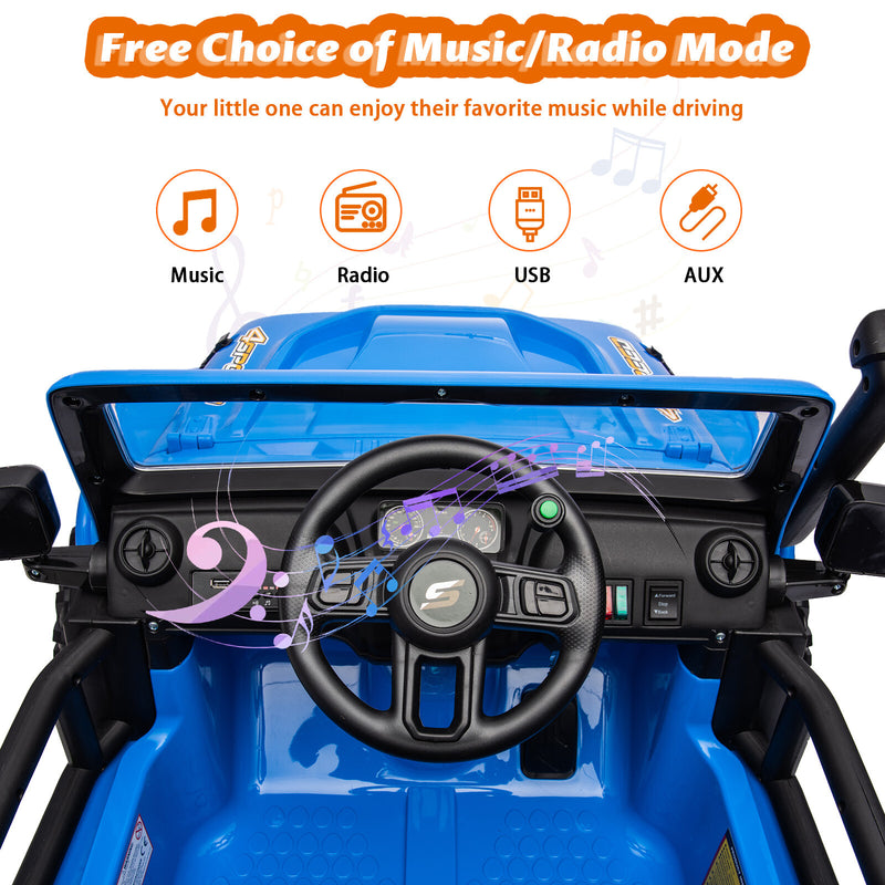 24V Electric Kids Ride-On Truck Car with Remote Control 2-Seater Magic Cars 5