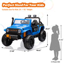 24V Electric Kids Ride-On Truck Car with Remote Control 2-Seater Magic Cars 6